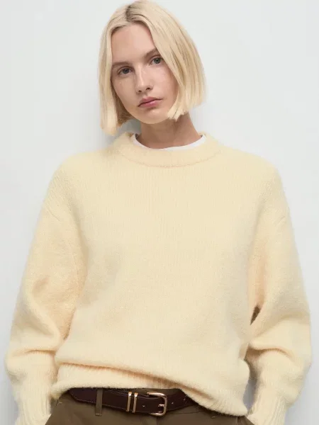 Джемпер MANGO поліестер/акрил жовтий