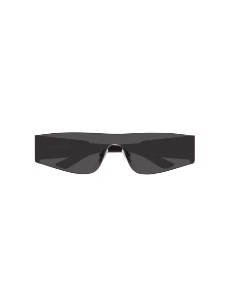 Lniane okulary przeciwsłoneczne Balenciaga Shield czarne