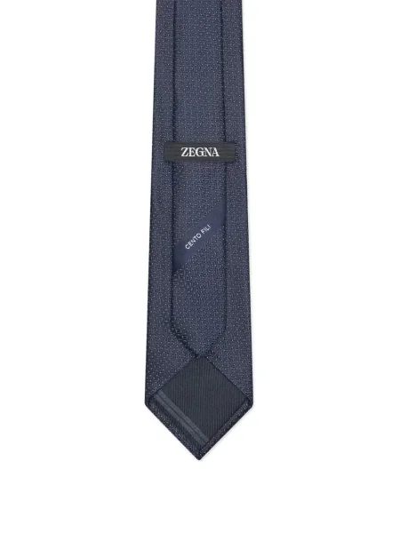 Cravată Zegna de mătase albastru
