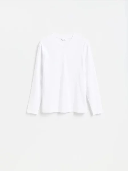 Reserved Longsleeve slim fit biały