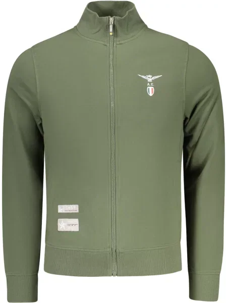 Pulover s kapuco z zadrgo Accademia Militare zelena