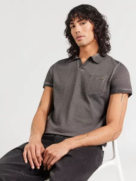 CAMP DAVID Tricou Dune Cruscher maro amestecat negru
