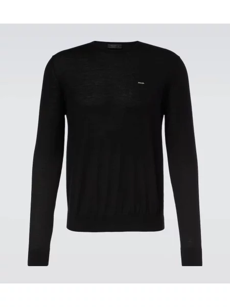 Volneni pulover Prada črna
