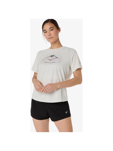 Koszulka z krótkim rękawem ASICS Fujitrail Logo XS biały