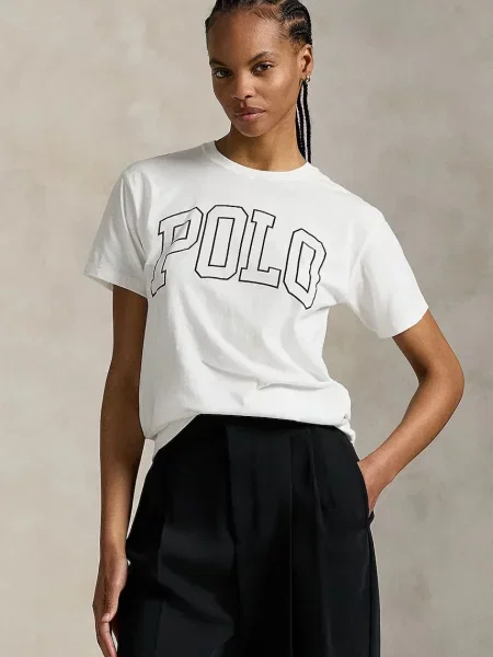 T-shirt z okrągłym dekoltem Polo Ralph Lauren biała