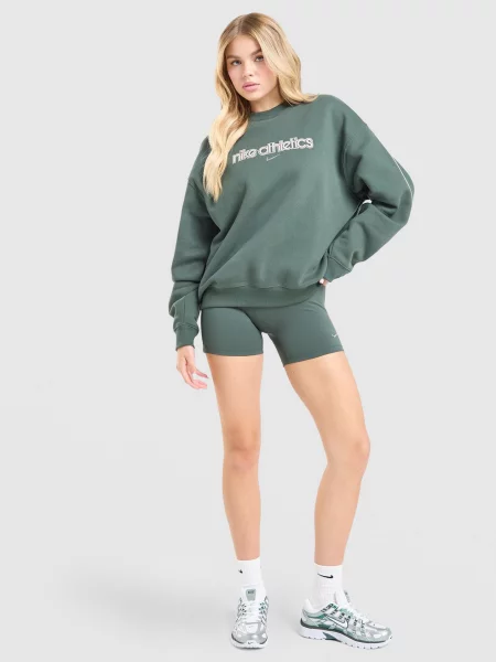 Nike Bluza Studio Fleece Os Crew Gls zielona