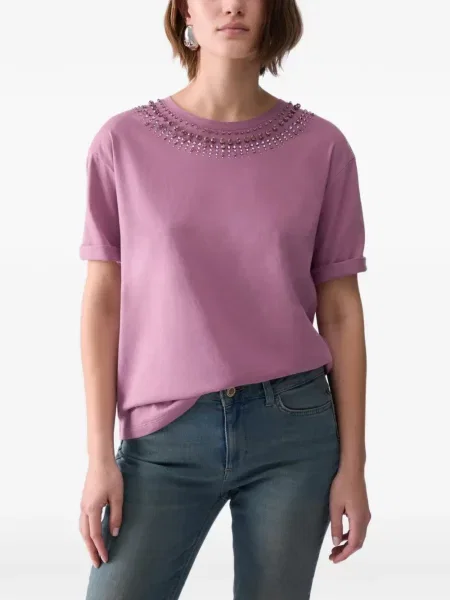 Tricou Liu Jo cu broderie roz