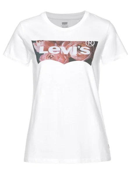 LEVI'S Tricou roz pal / negru alb