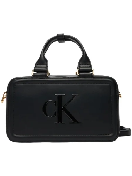 Calvin Klein Kabelka Bold Ck Bauletto Crossbody čierna