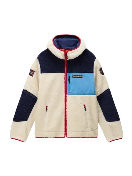 Bluza z kapturem Napapijri z kapturem biała