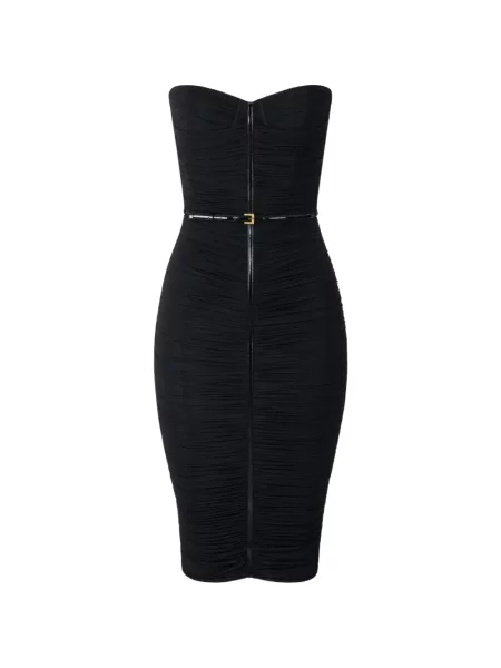 Cu centură rochie Elisabetta Franchi din jerseu negru