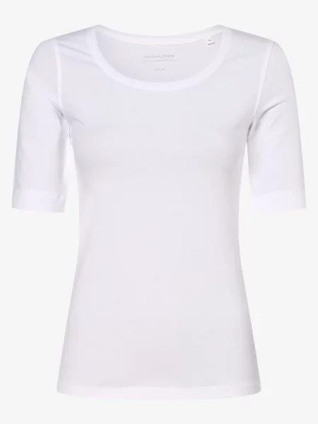 T-shirt z rękawem o dł. model ‘Daily’ Opus biała