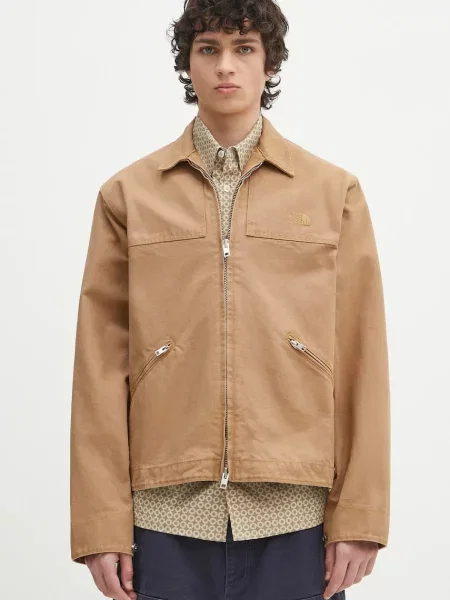 The North Face geacă Cedar Canvas Work de tranzitie maro