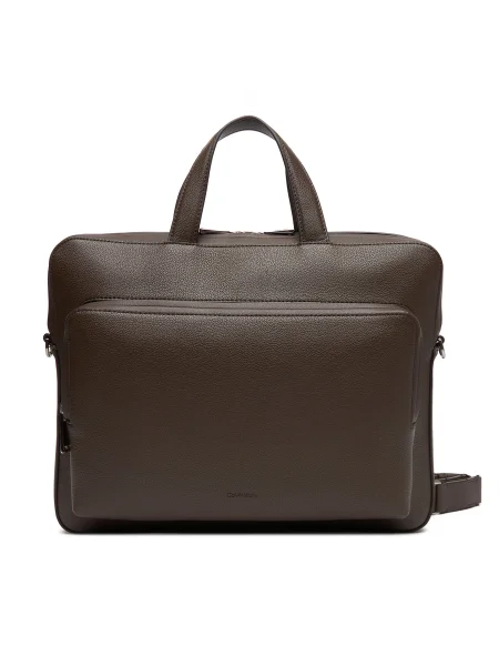 Taška na notebook Calvin Klein hnedá