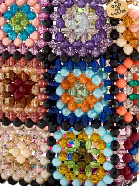 Torebka Bad At Math z koralikami czarna