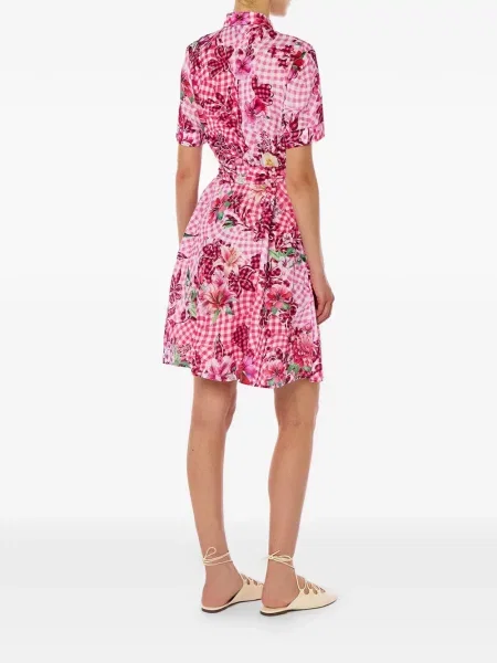 Rochie midi Mary Katrantzou cu model floral cu imagine roz