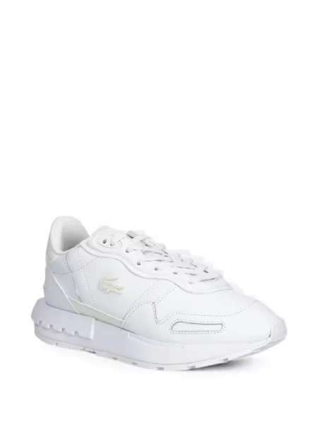 Sneakerși Lacoste cu autograf alb