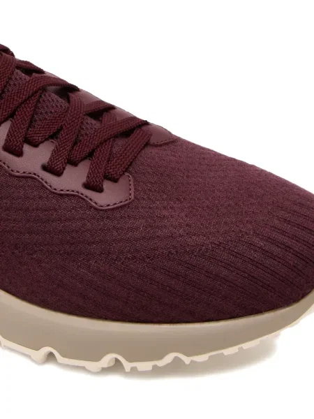 Sneakerși Brunello Cucinelli cu șireturi tricotate roșu