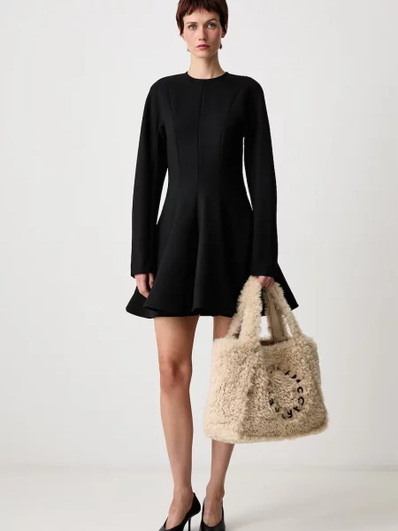 Stella McCartney rochie evazată simplă cu amestec de lână
