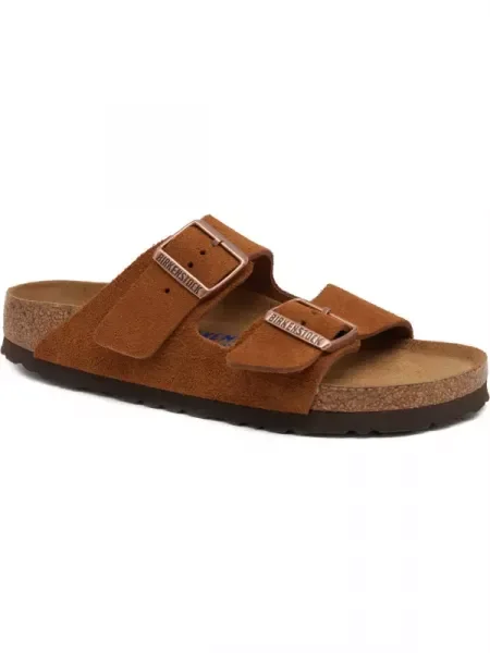 Birkenstock Bőr papucs Arizona SFB VL Mink barna