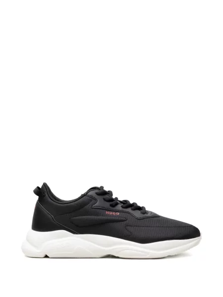 Sneakerși Hugo cu șireturi din dantelă negru