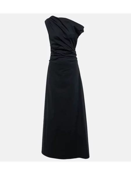 Maksi sukienka maxi Staud popelinowa czarna