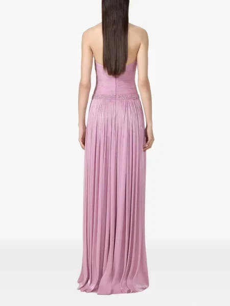 Rochie Costarellos cu gât halter roz