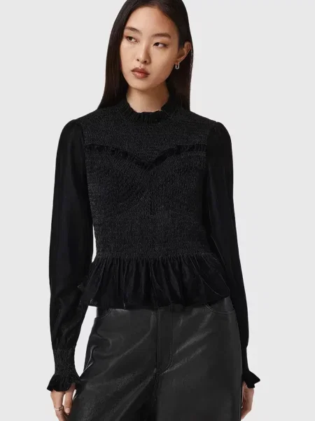 AllSaints bluză negru