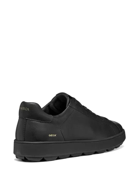 Sneakers Geox με κορδόνια με δαντέλα μαύρο