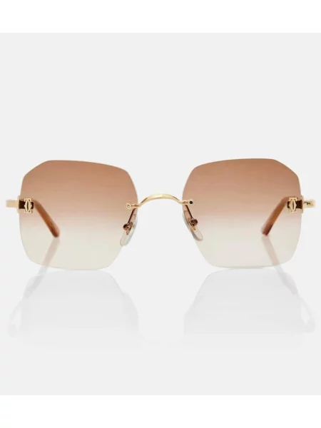 Sunčane naočale Cartier Eyewear Collection zlatna