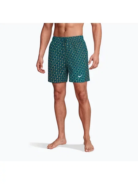 Șorturi de baie pentru bărbați Nike Breaker Swoosh 5" Volley green abyss verde