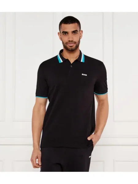 BOSS GREEN Polo Paddy AP Heritage negru