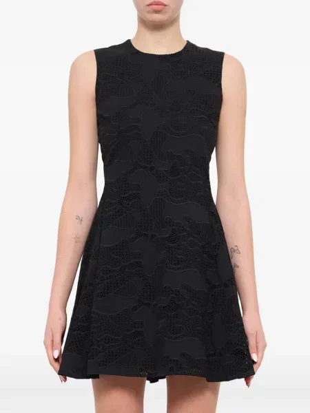 Rochie mini Neil Barrett fără mâneci în linie A negru