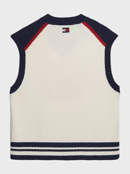 Дитячий джинсовий жилет Tommy Jeans білий
