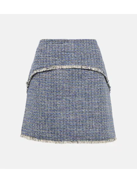 Fustă Proenza Schouler din tweed alb