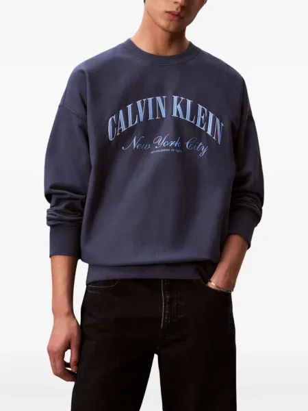 Pulover Calvin Klein cu imagine albastru