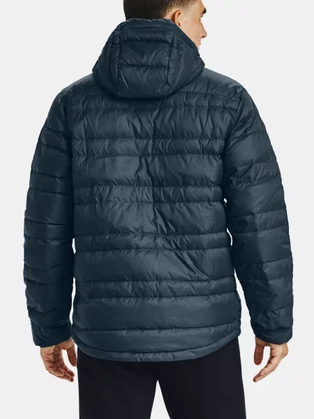 Geacă cu puf Under Armour cu glugă albastru