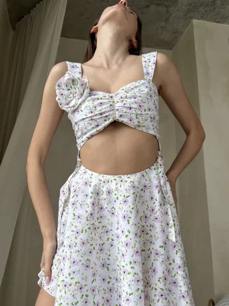 Лляний Топ Shape of Angel білий/рожевий білий