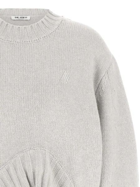 Pulover The Attico cu broderie gri