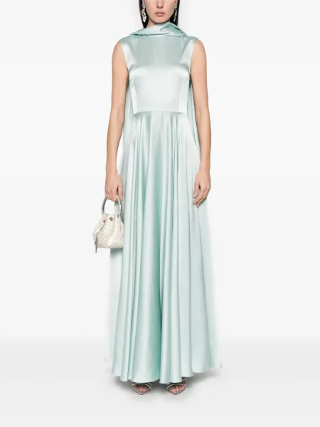 Rochie maxi Solace London de costum albastru