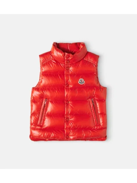Gyerek pehelymellény Moncler Enfant narancsszínű