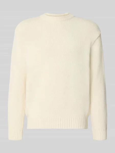Sweter z dzianiny z mieszanki wełny model ELLIS HIBIKI' Edwin biały