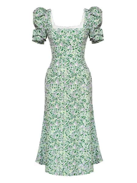 Rochie midi Post Meridiem până la genunchi de costum verde