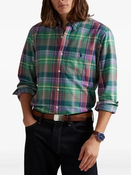 Μικρός κασκέτο Polo Ralph Lauren με χαμηλή μέση υφαίνω διαγωνίως πράσινο