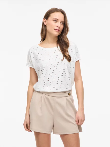 VILA Tricou VIKAWA' alb