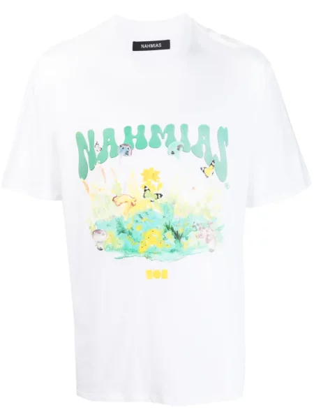 Tricou Nahmias cu imagine alb