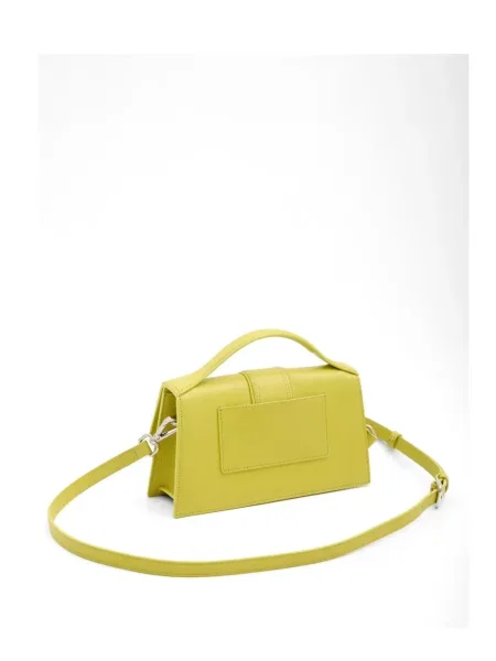 Top Jacquemus din piele verde