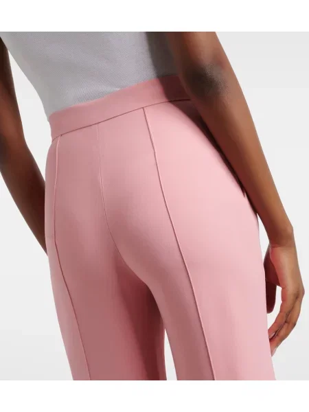 Pantaloni Elie Saab cu talie înaltă roz