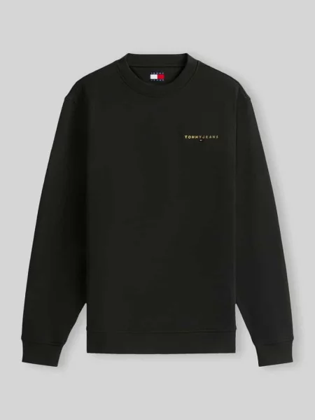 Bluza o kroju regular fit z mieszanki bawełny Tommy Jeans czarna