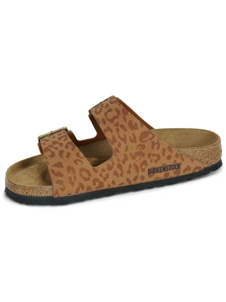 Pantofi Birkenstock cu toc plat maro